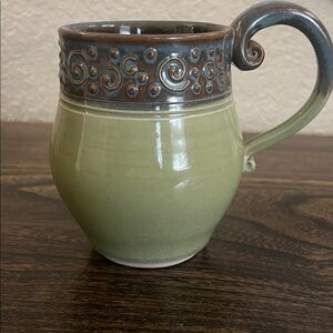 Handcrafted Green Ceramic Mug